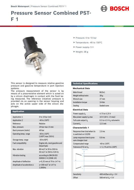 Bosch PST-F 1 oil pressure & temperature sensor