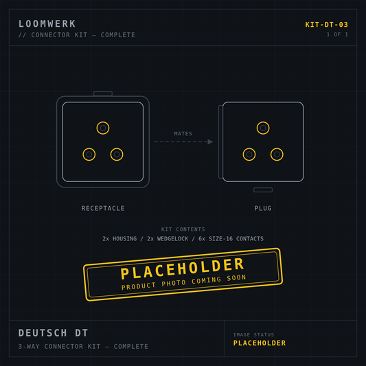 Deutsch DT 3-way connector kit — placeholder image