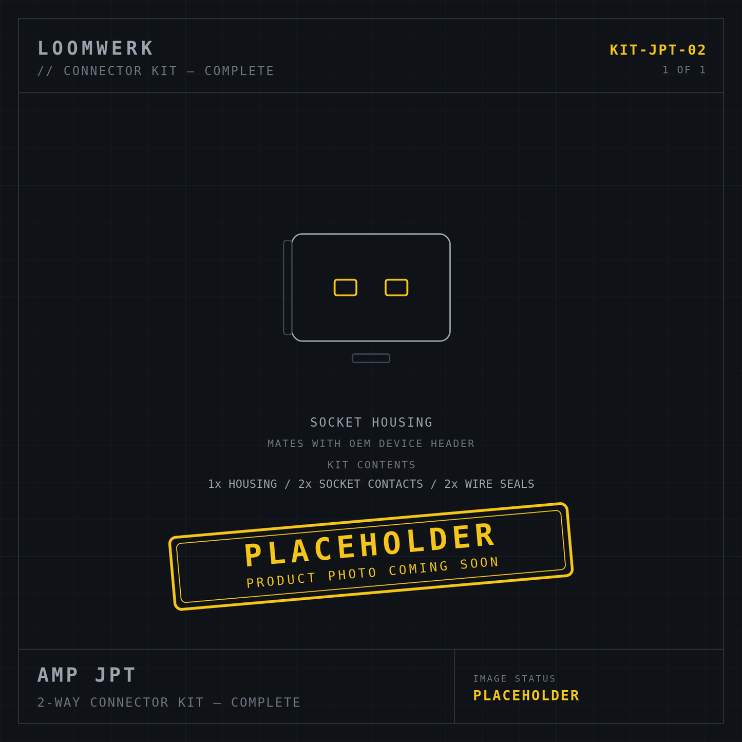 AMP JPT 2-way connector kit — placeholder image